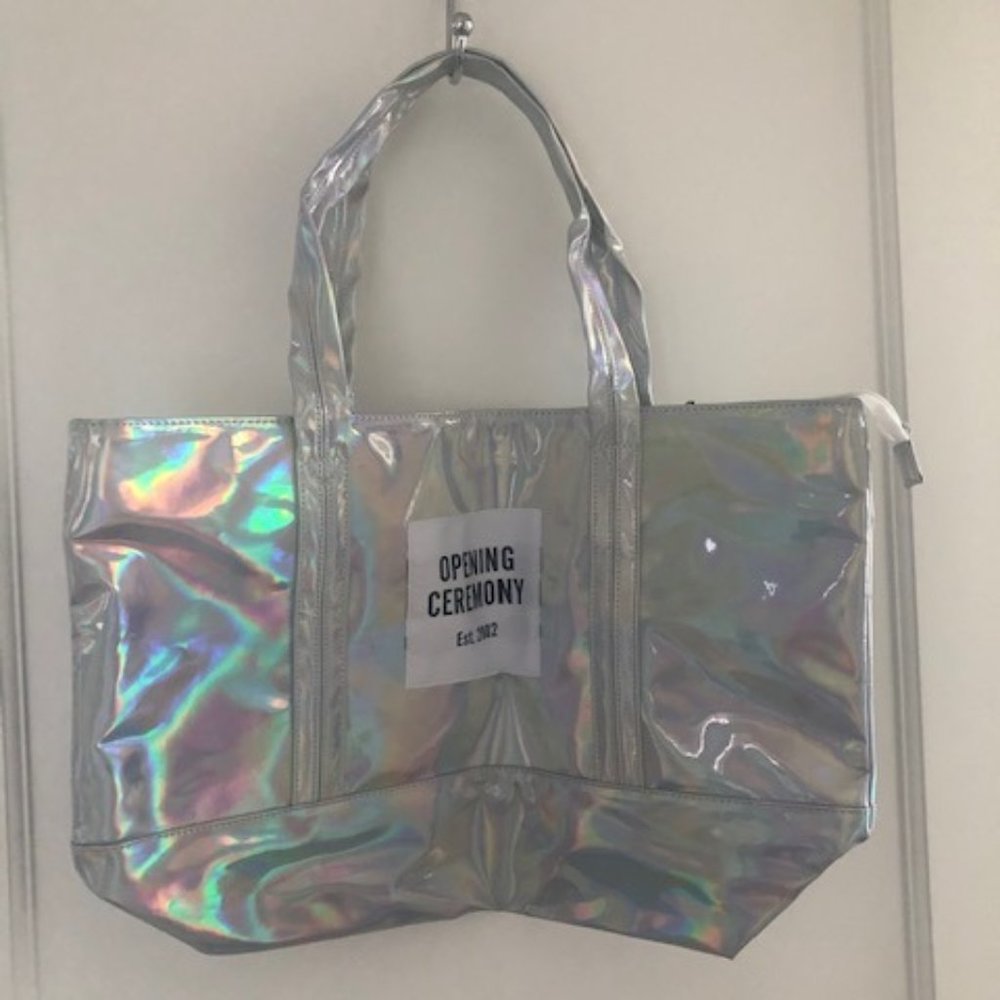 Opening Ceremony Holographic Tote Bag